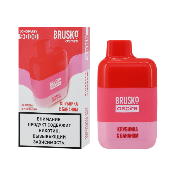 Электронка Brusko Longparty Клубника И Банан (9000 Затяжек) в Донецке