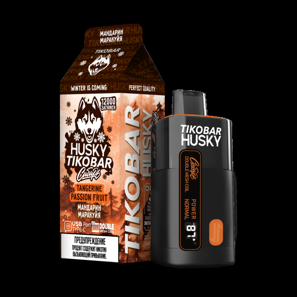 Электронка Tikobar Husky Сибирь Мандарин Маракуйя 12000 Затяжек в Донецке