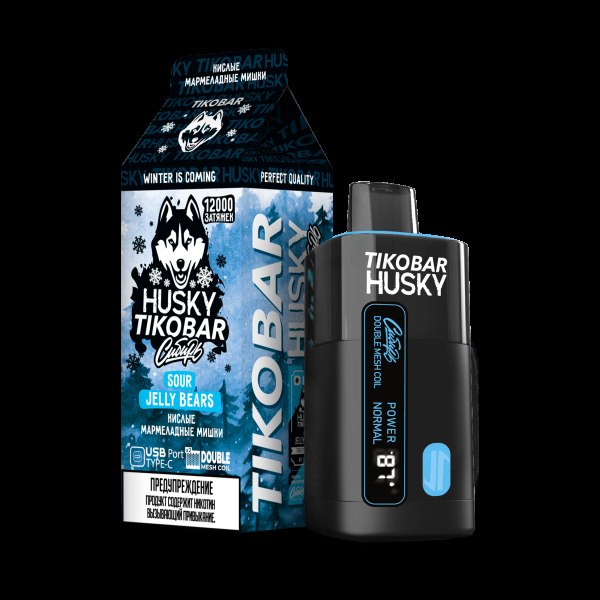 Электронка Tikobar Husky Сибирь Кислые Мармеладные Мишки 12000 Затяжек в Донецке
