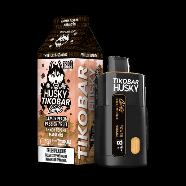Электронка Tikobar Husky Сибирь Лимон Персик Маракуйя 12000 Затяжек в Донецке