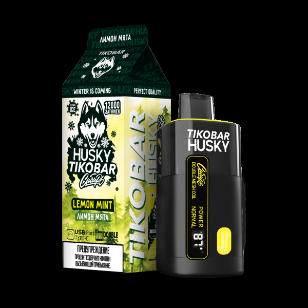 Электронка Tikobar Husky Сибирь Лимон Мята 12000 Затяжек в Донецке