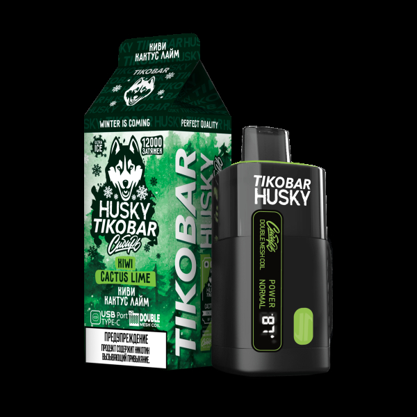 Электронка Tikobar Husky Сибирь Киви Кактус Лайм 12000 Затяжек в Донецке