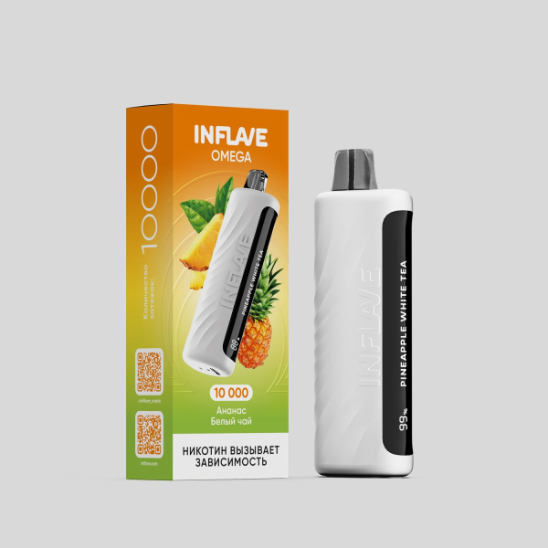 Электронка Inflave Omega Ананас Белый Чай (10000 Затяжек) в Донецке