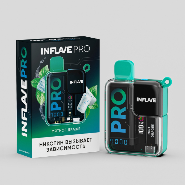 Электронка Inflave Pro Мятное Драже (7000 Затяжек) в Донецке