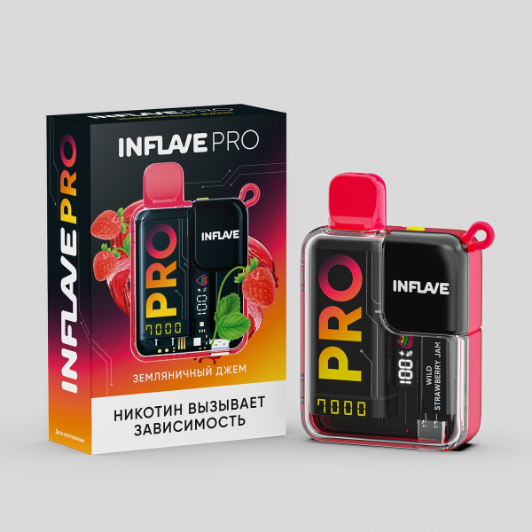 Электронка Inflave Pro Земляничный Джем (7000 Затяжек) в Донецке