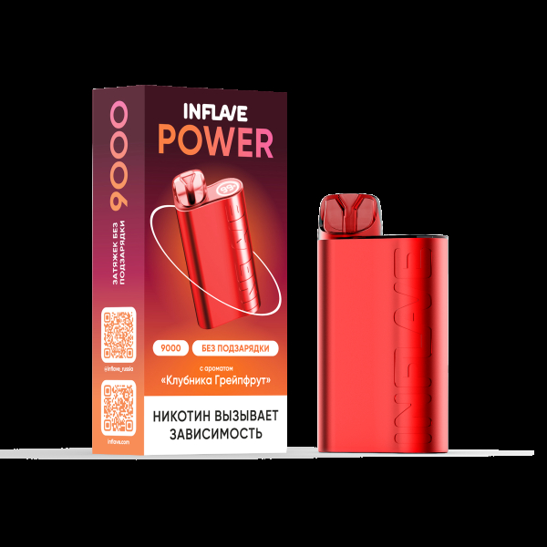 Электронка Inflave Power Клубника Грейпфрут (9000 Затяжек) в Донецке