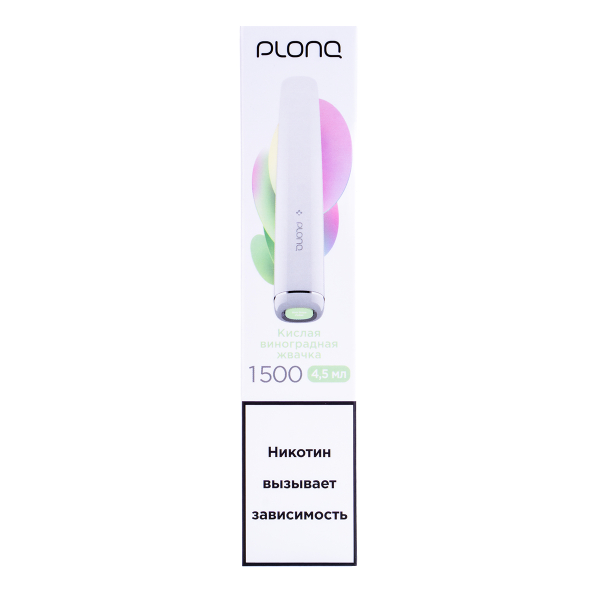 Электронка Plonq Plus Виноградная Жвачка (1500 Затяжек) 20 Мг в Донецке