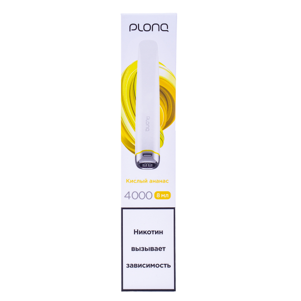 Электронка Plonq Plus Pro Кислый Ананас (4000 Затяжек) 20 Мг в Донецке