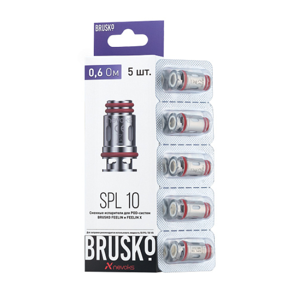 Испаритель Brusko Feelin Spl-10, 0.6 Ом, Упак. 5 Шт в Донецке