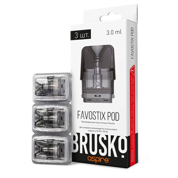 Сменный Картридж Brusko Favostix 0.6 Ом, Упак. 3 Шт в Донецке