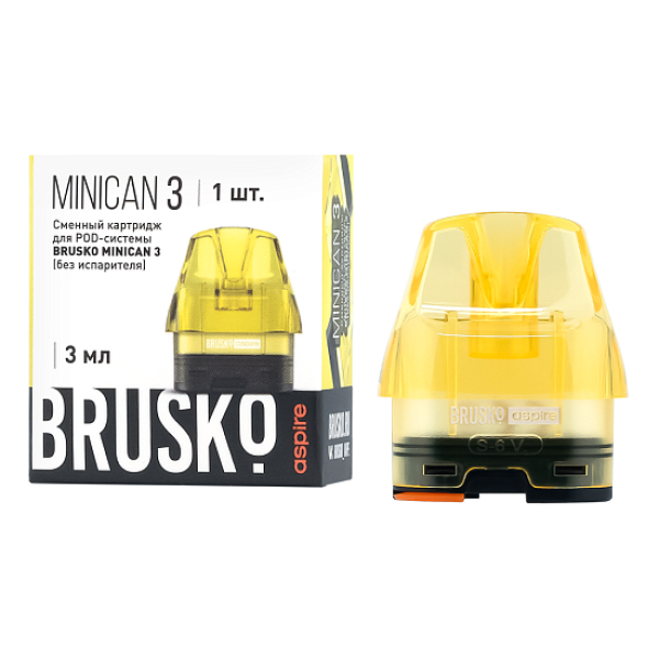 Сменный Картридж Brusko Minican 3, (Жёлтый), 3 Мл, Упак. 1 Шт в Донецке