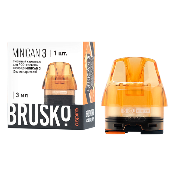 Сменный Картридж Brusko Minican 3, (Оранжевый), 3 Мл, Упак. 1 Шт в Донецке