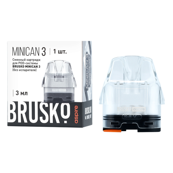 Сменный Картридж Brusko Minican 3, (Прозрачный), 3 Мл, Упак. 1 Шт в Донецке
