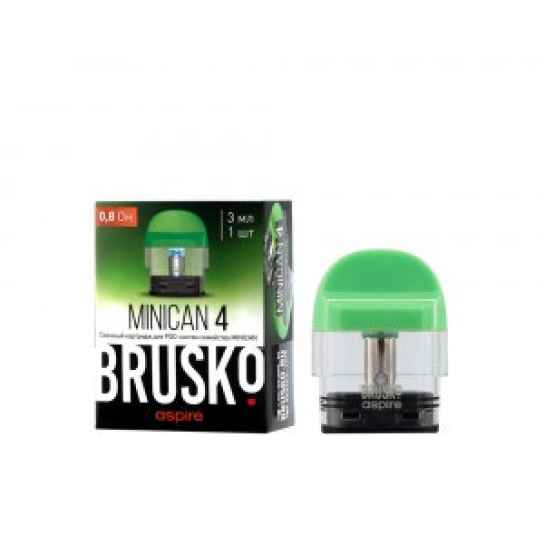 Сменный Картридж Brusko Minican 4 (3Мл) 0,8 Ом, Упак. 1 Шт зеленый в Донецке