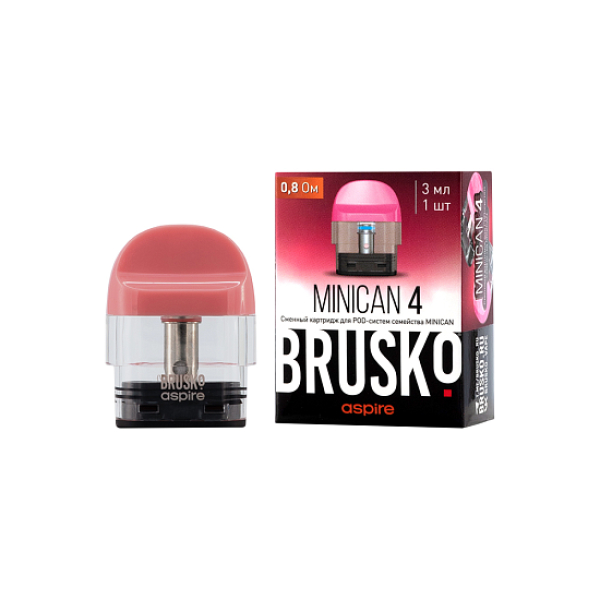 Сменный Картридж Brusko Minican 4 (3Мл) 0,8 Ом, Упак. 1 Шт розовый в Донецке