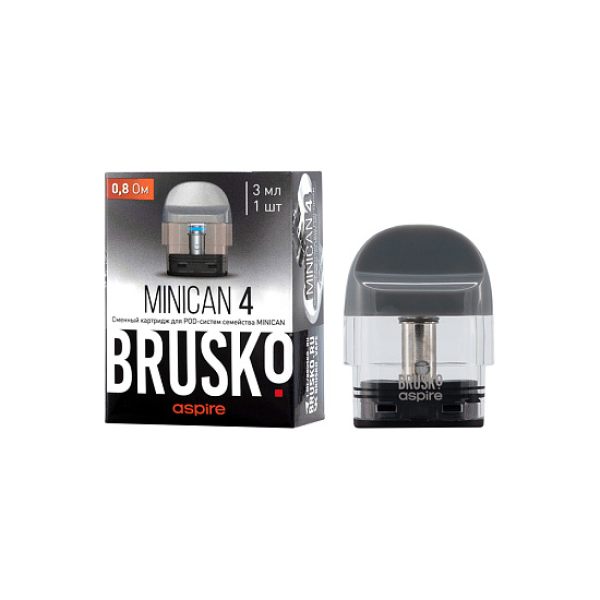 Сменный Картридж Brusko Minican 4 (3Мл) 0,8 Ом, Упак. 1 Шт серый в Донецке