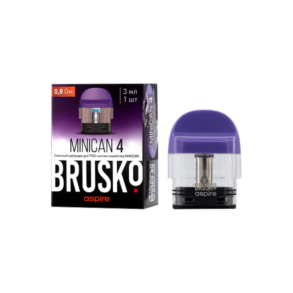 Сменный Картридж Brusko Minican 4 (3Мл) 0,8 Ом, Упак. 1 Шт синий в Донецке