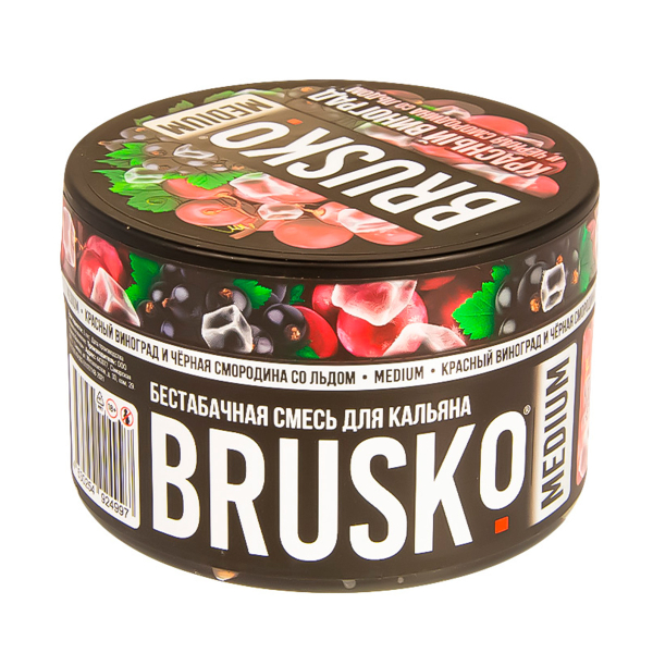 Смесь Brusko Medium Красный Виноград И Чёрная Смородина Со Льдом  250 гр в Донецке