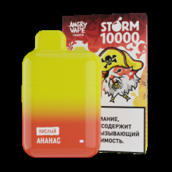 Электронка Angry Vape  Storm Ананас 10000 затяжек в Донецке