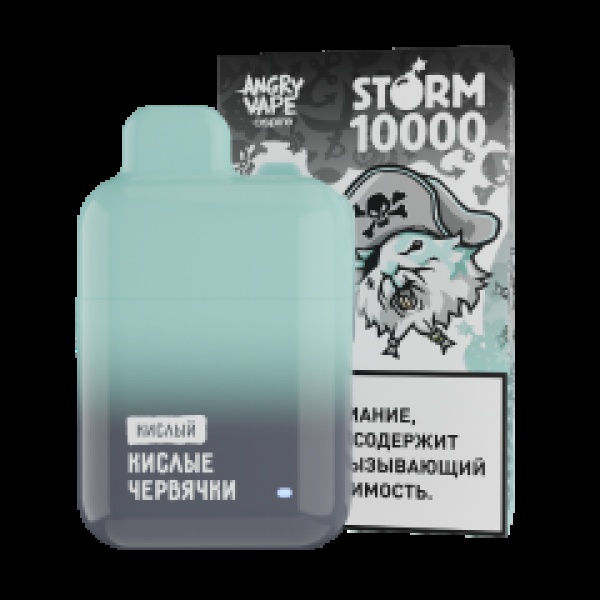 Электронка Angry Vape  Storm Кислые Червячки 10000 затяжек в Донецке