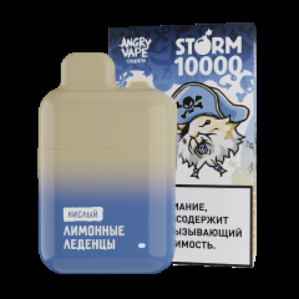 Электронка Angry Vape  Storm Лимонные Леденцы 10000 затяжек в Донецке