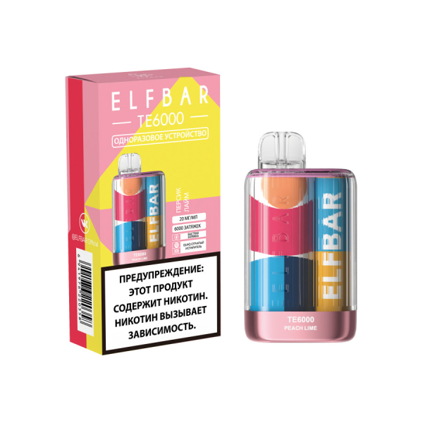 ЭСДН ELF BAR Te Персик Лайм 6000 затяжек в Донецке