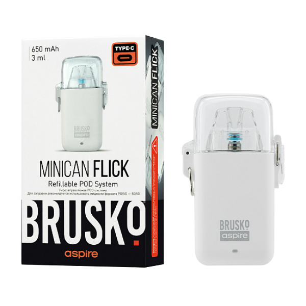 POD-система Brusko Minican Flick Белый в Донецке