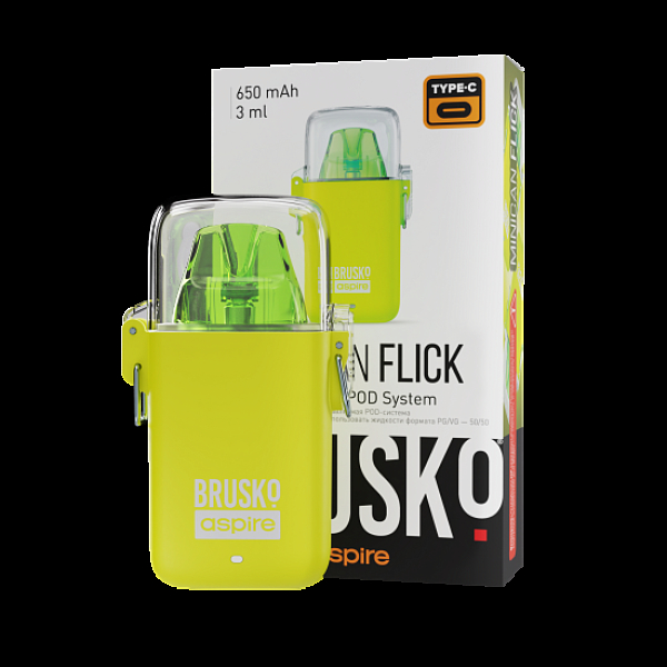 POD-система Brusko Minican Flick Жёлтый в Донецке