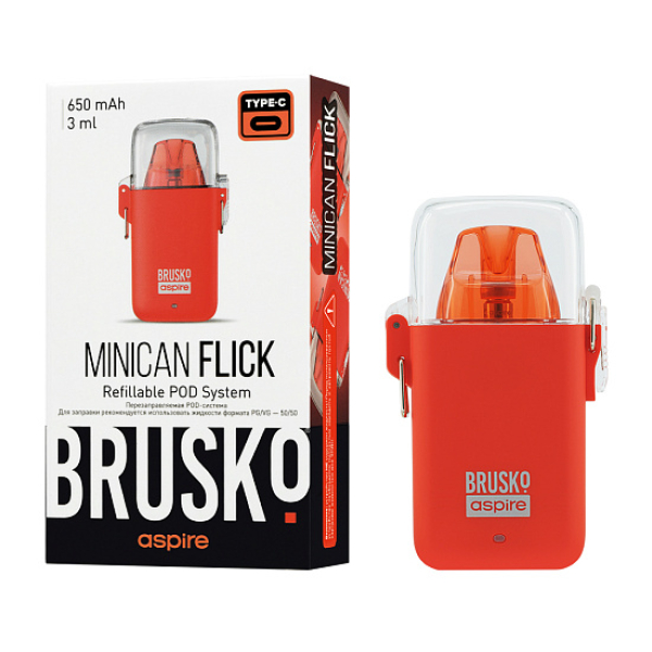 POD-система Brusko Minican Flick Красный в Донецке