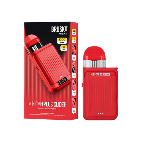 POD-система Brusko Minican Plus Slider Красный в Донецке