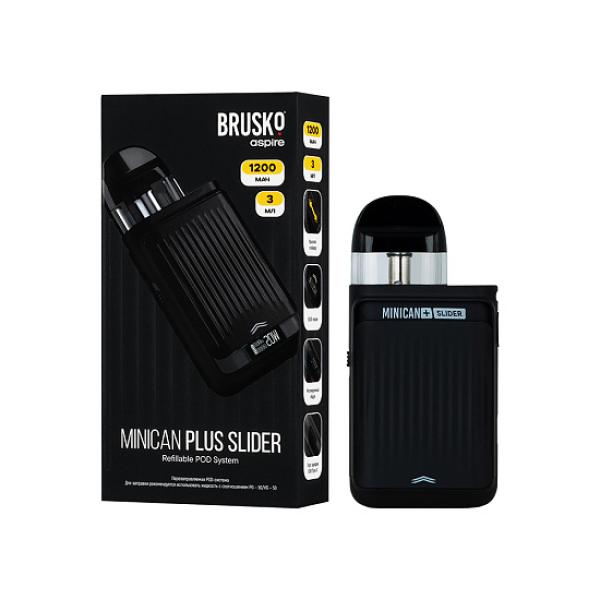 POD-система Brusko Minican Plus Slider Чёрный в Донецке