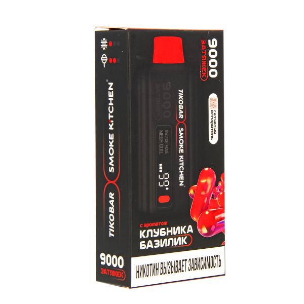 Электронка Tikobar X Smoke Kitchen Solo Клубника Базилик 9000 тяг в Донецке