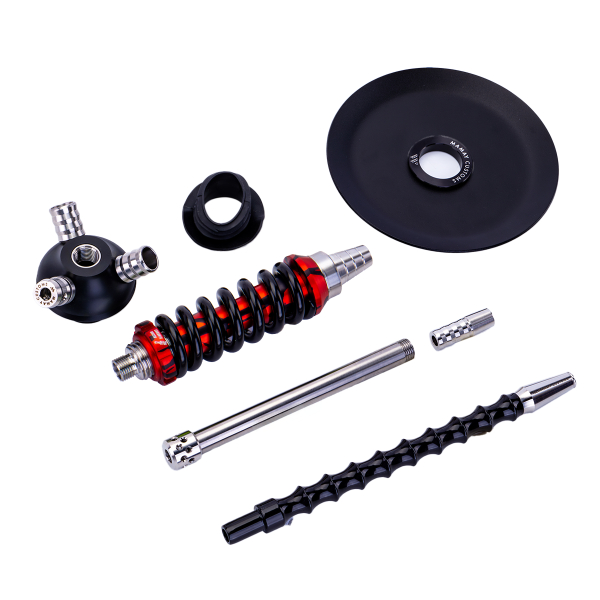 Кальян Mamay Customs Coilover Micro Чёрно Красный Сплеш в Донецке