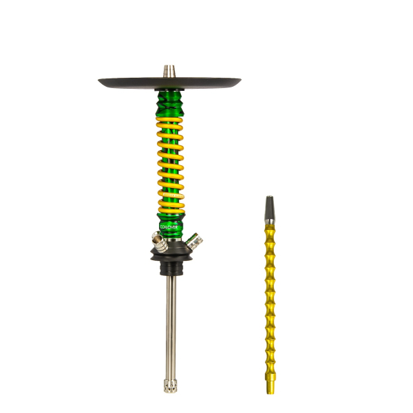 Кальян Mamay Customs Coilovers Mini Зелёный Сплеш Золотой в Донецке