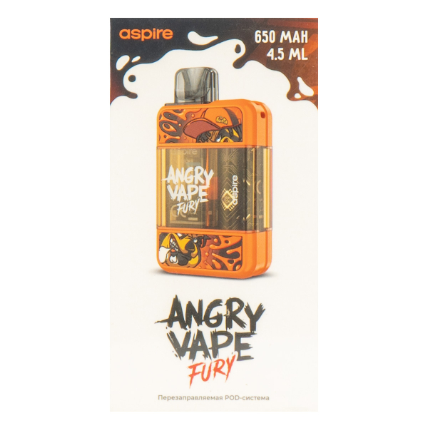 POD-система Brusko Angry Vape Fury 650 Mah Оранжевый в Донецке