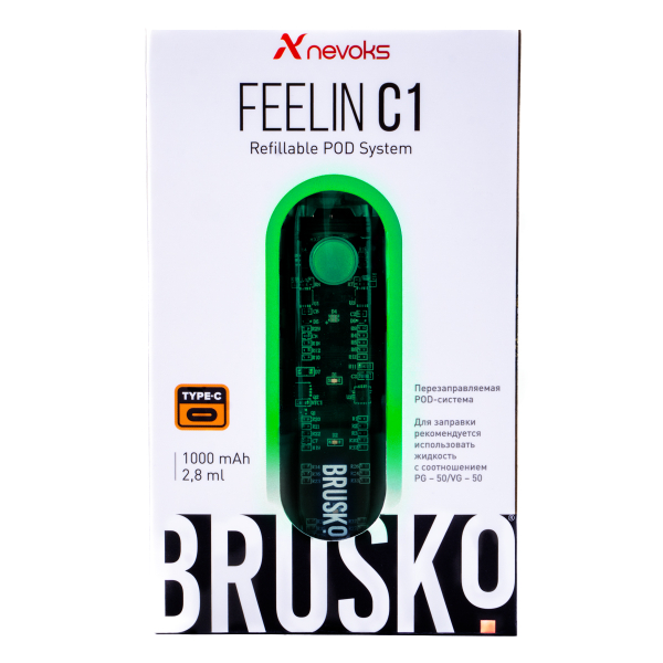 POD-система Brusko Feelin C1 Зеленый в Донецке