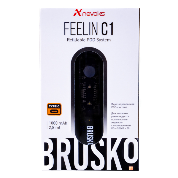 POD-система Brusko Feelin C1 Черный в Донецке
