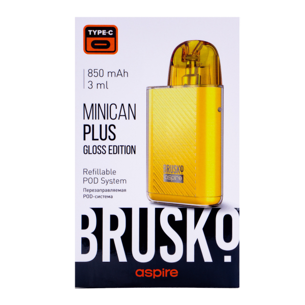POD-система Brusko Minican Plus Gloss Edition Жёлтый в Донецке
