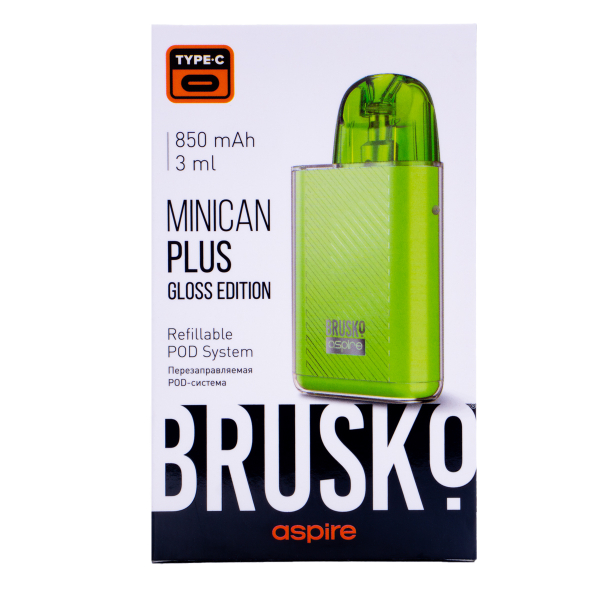 POD-система Brusko Minican Plus Gloss Edition Зелёный в Донецке