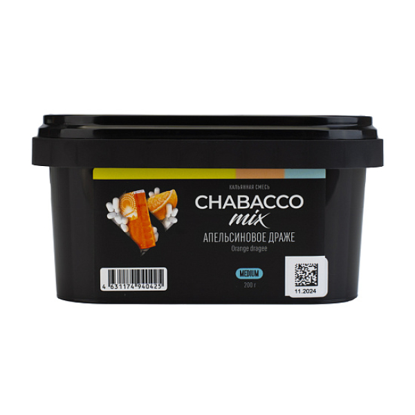 Бестабачная смесь Chabacco Mix Orange Dragee Апельсиновое Драже  Medium 200 грамм в Донецке