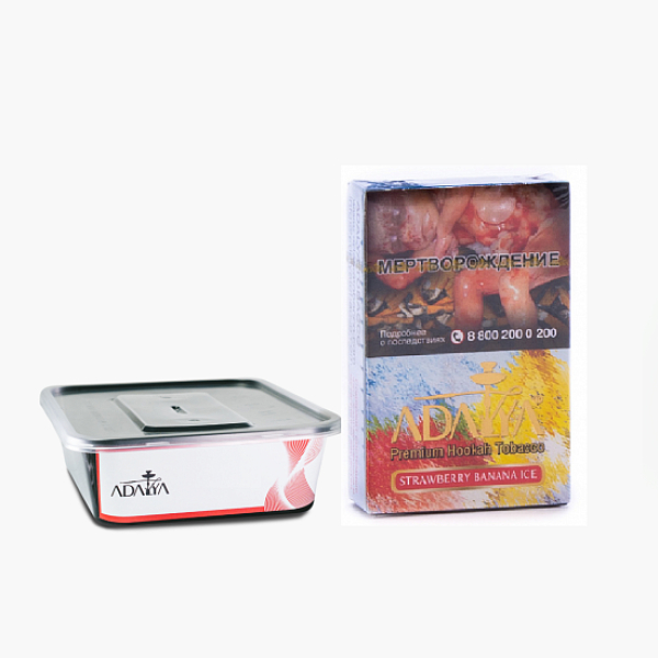 Табак Adalya Strawberry Banana Ice Клубника Банан Лёд 200 грамм в Донецке