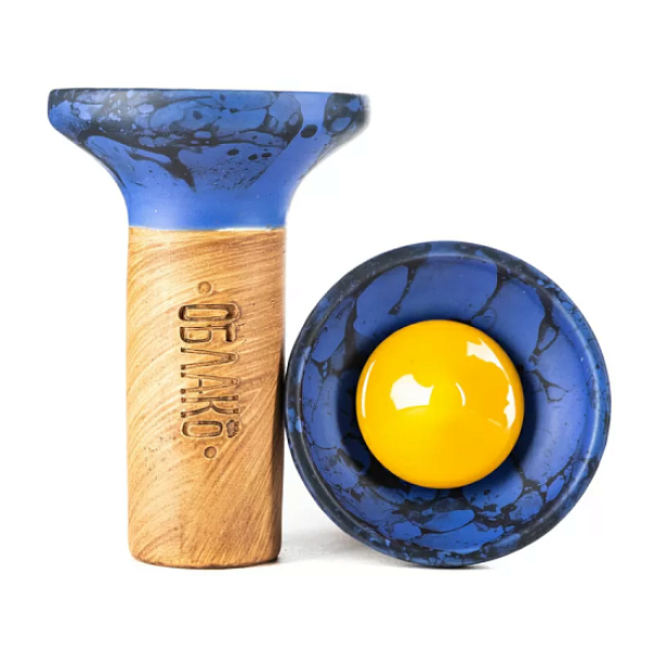 Чаша Облако Flow Yellow On Blue Black Marble в Донецке