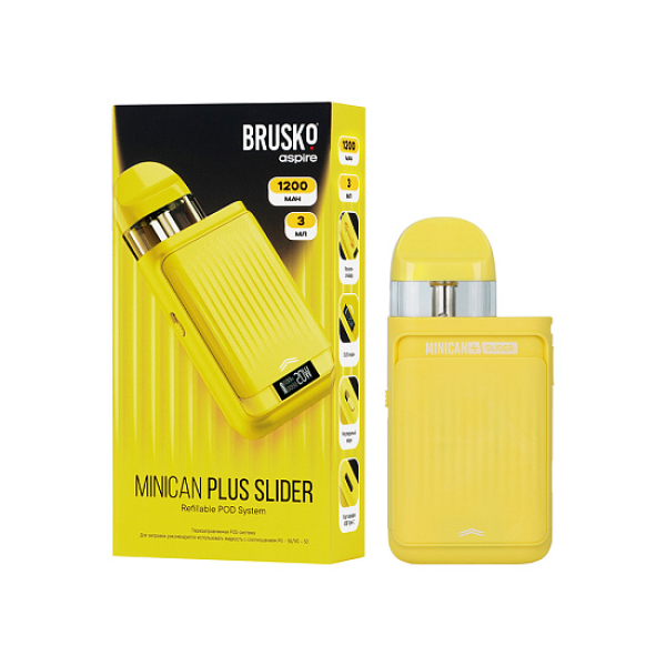 POD-система Brusko Minican      Plus Slider Жёлтый в Донецке