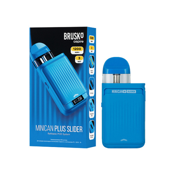 POD-система Brusko Minican      Plus Slider Синий в Донецке