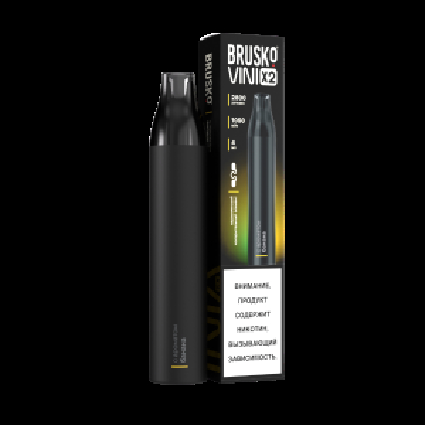 Электронка Brusko Vini X2 Банан 2800 затяжек в Донецке