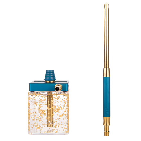 Кальян Hoob Subatom Marine Blue X Gold | Cube Mini Gold в Донецке