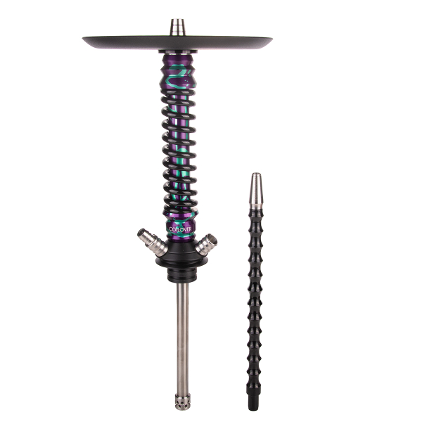 Кальян Mamay Customs Coilover Mini  Фиолетово Бирюзовый Сплеш Чёрный в Донецке