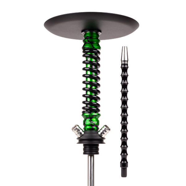 Кальян Mamay Customs Coilovers Mini Anod Green Splash Черный Глянец в Донецке