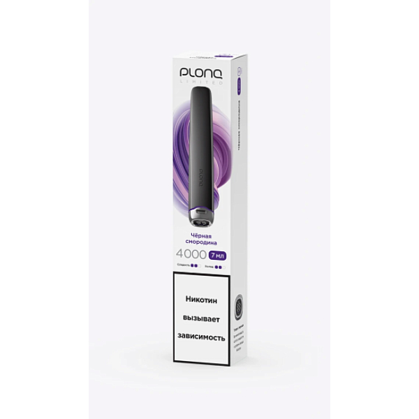 Электронка Plonq Plus Pro Black Чёрная Смородина 4000 затяжек в Донецке